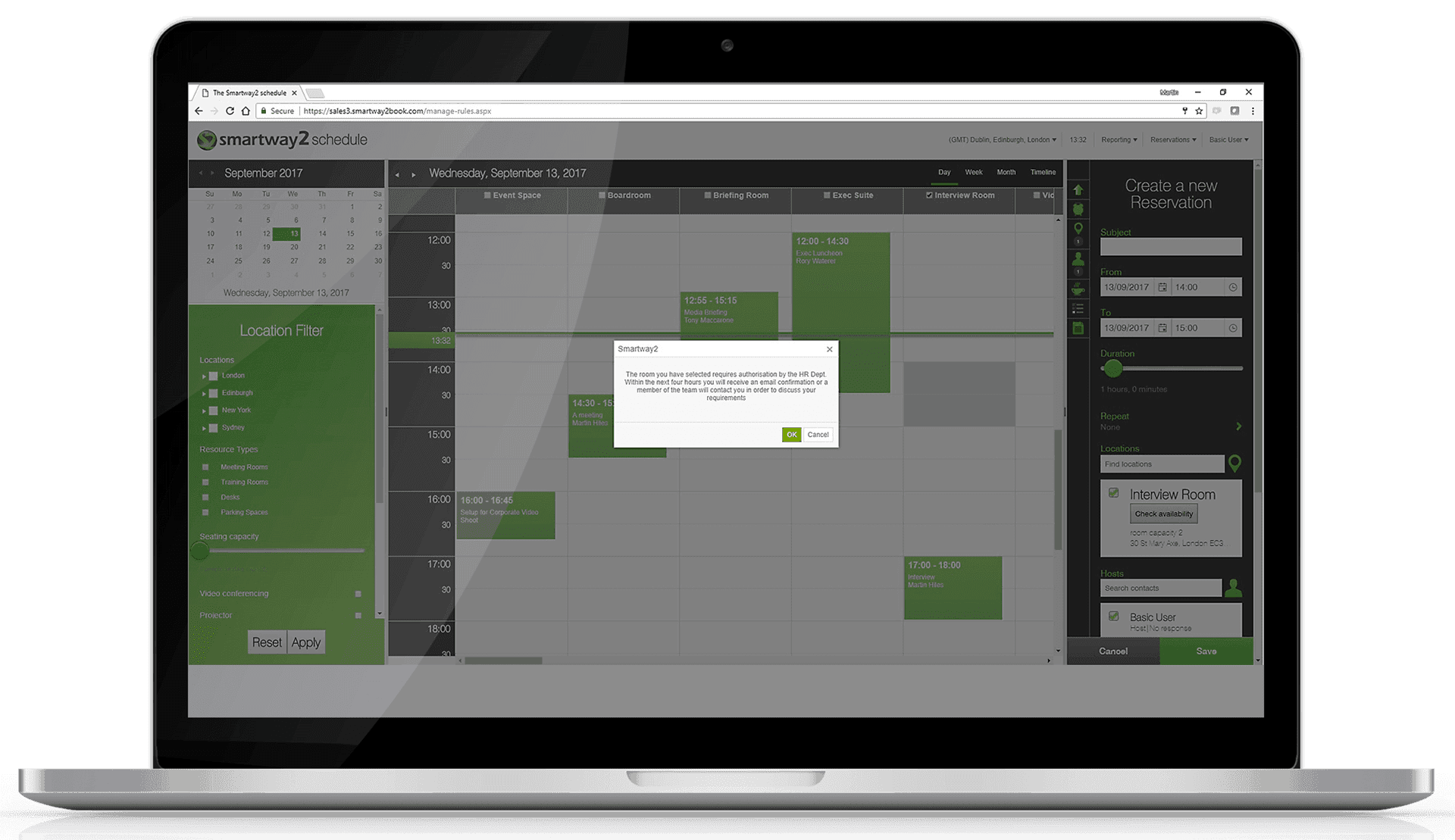 smartway2 room booking app